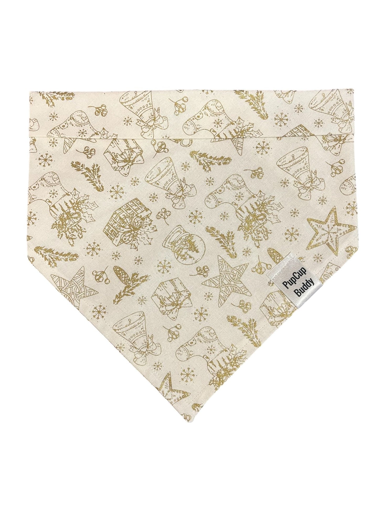 Golden Holiday Charm Bandana