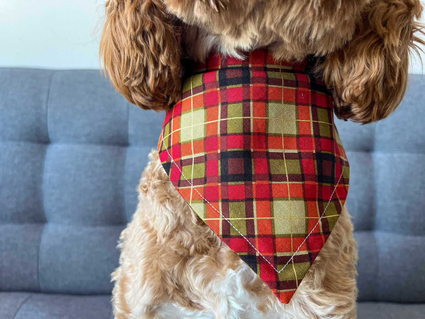 Autumn Plaid Bandana and Scrunchie Set