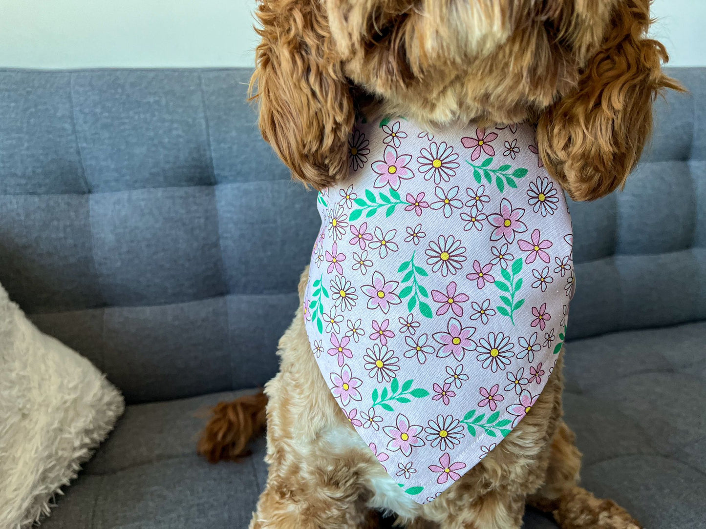 Spring Blossoms Bandana and Scrunchie Set